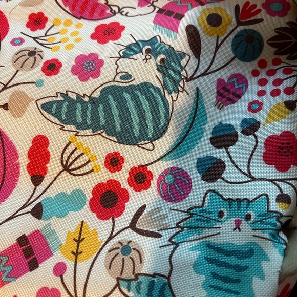 LILY BLOOM Marley Floral Print Backpack in the Love Cats or Playful Garden Cats - Picture 6 of 13